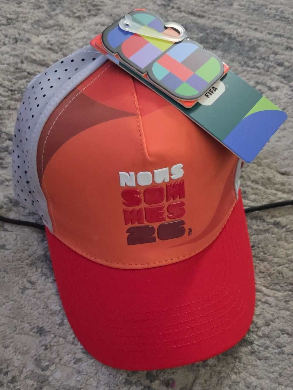 Nous Sommes 26 Orange and Red Trucker Hat